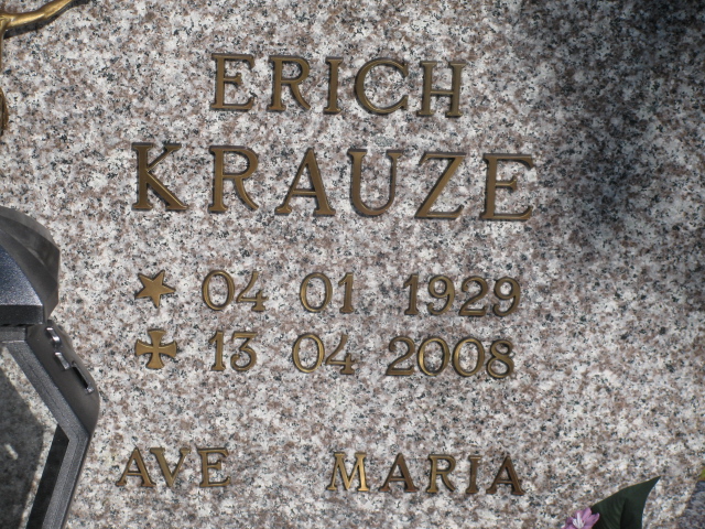 Erich Krauze 1929 Ustka Objazda - Grobonet - Wyszukiwarka osób pochowanych