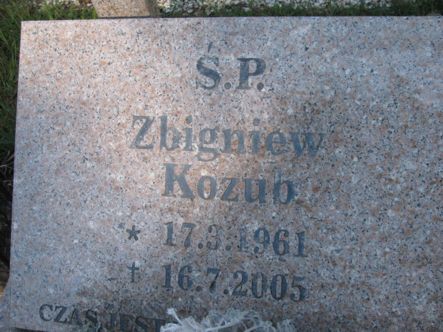 Zbigniew Kozub 1961 Ustka Objazda - Grobonet - Wyszukiwarka osób pochowanych