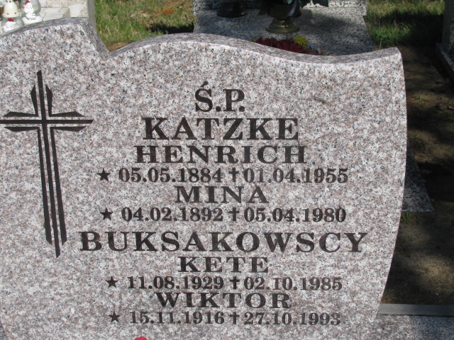 Mina Katzke 1892 Ustka Objazda - Grobonet - Wyszukiwarka osób pochowanych